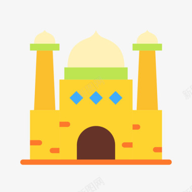 清真寺埃及63平坦图标图标