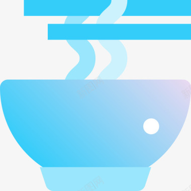 面条碗136号餐厅蓝色图标图标