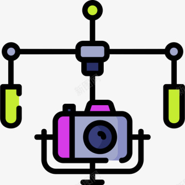摄像机摄像机25线性彩色图标图标
