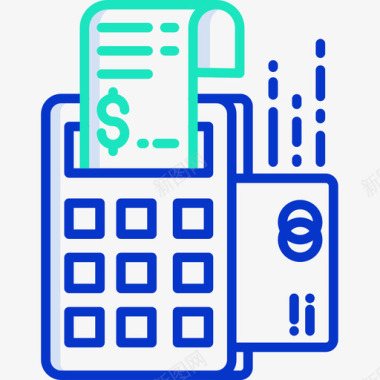刷卡支付8轮廓颜色图标图标
