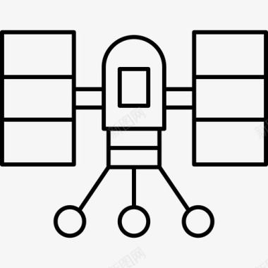 卫星外星飞船飞行器图标图标
