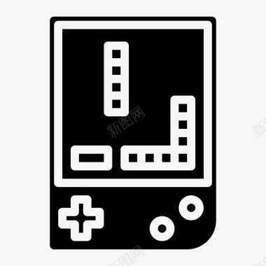 便携式视频游戏机游戏25实心图标图标