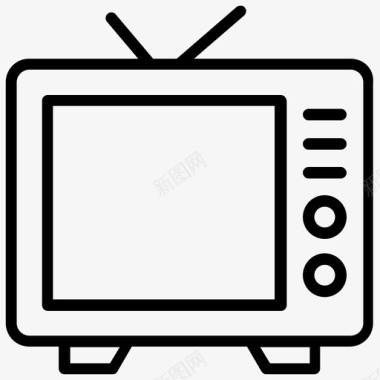 电视电子设备旧电视图标图标