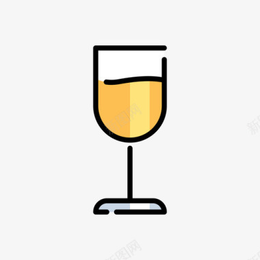 葡萄酒饮料20原色图标图标