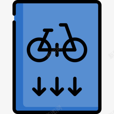 自行车道驾校18线形颜色图标图标