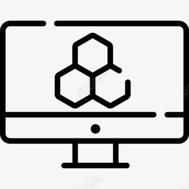 计算机生物工程39线性图标图标