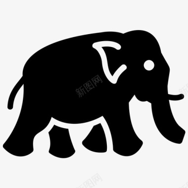 大象动物泰语符号图标图标