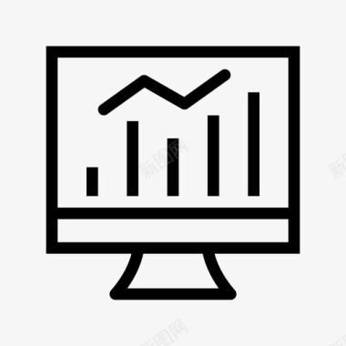 增长图表计算机图标图标