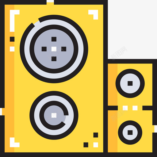 扬声器硬件21线性颜色图标svg_新图网 https://ixintu.com 扬声器 硬件 线性 颜色