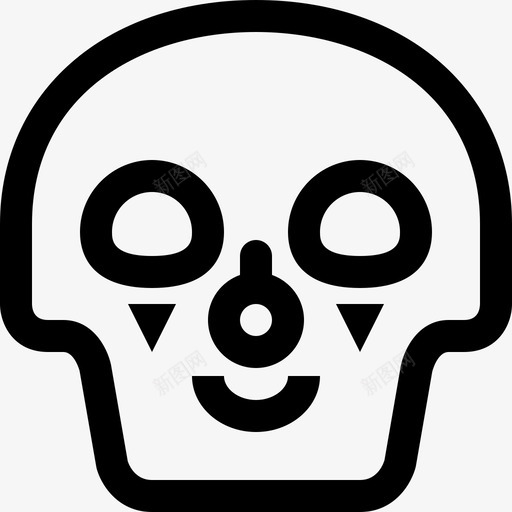 骷髅脸小丑化身表情符号图标svg_新图网 https://ixintu.com 化身 表情符号 骷髅脸小丑