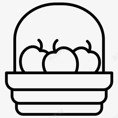 苹果苹果篮苹果桶图标图标