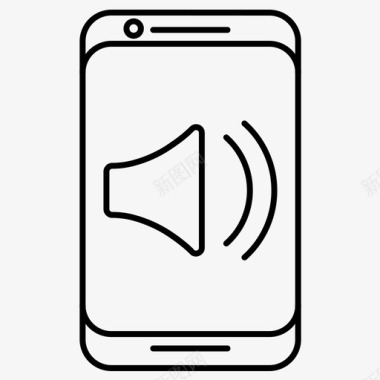 扬声器智能手机声音图标图标