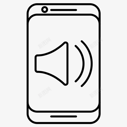 扬声器智能手机声音图标svg_新图网 https://ixintu.com 声音 扬声器 智能手机 音量