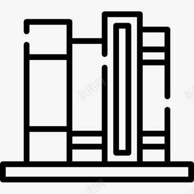 图书馆学院11直线图标图标