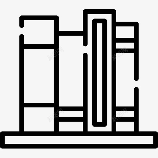 图书馆学院11直线图标svg_新图网 https://ixintu.com 图书馆 学院 直线