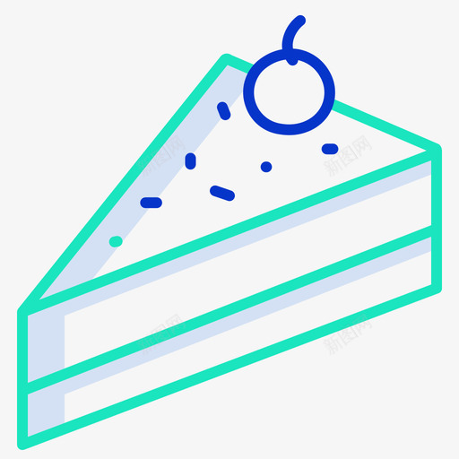 蛋糕片咖啡图标3轮廓颜色svg_新图网 https://ixintu.com 咖啡 图标 蛋糕 轮廓 颜色