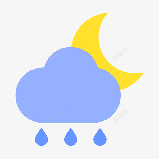 夜·阵雨svg_新图网 https://ixintu.com 夜·阵雨