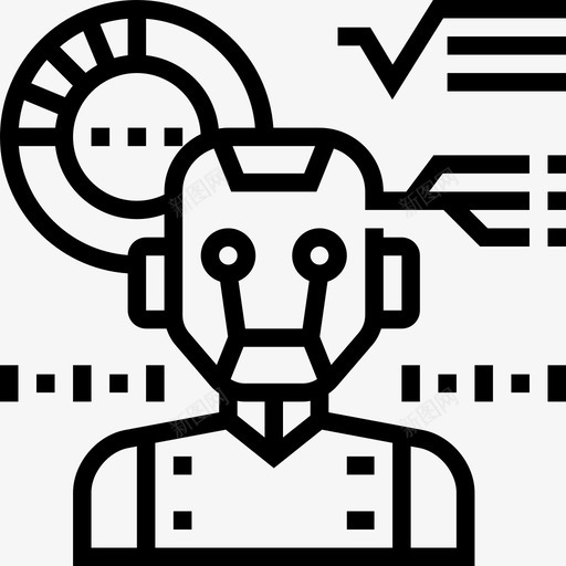机器人人工智能47线性图标svg_新图网 https://ixintu.com 人工智能47 机器人 线性