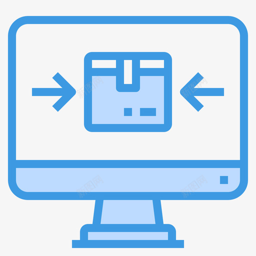 电脑交付76蓝色图标svg_新图网 https://ixintu.com 交付 电脑 蓝色