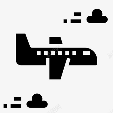 飞机物流和交付13填充图标图标