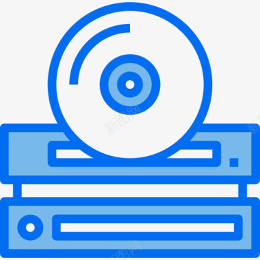 光盘计算机数据存储5蓝色图标图标
