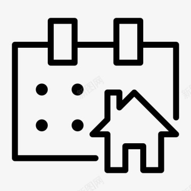 家庭日历房子财产图标图标