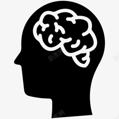 人脑头颅医学图标图标