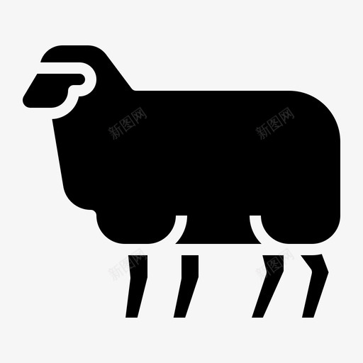 绵羊动物山羊图标svg_新图网 https://ixintu.com 动物 动物固体 山羊 绵羊 羔羊