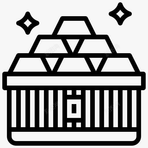 黄金商业和金融货币图标svg_新图网 https://ixintu.com 商业 货币 金融 铸锭 黄金