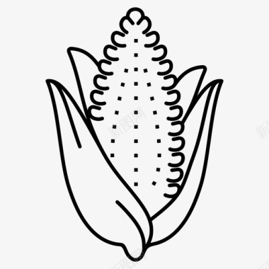 玉米穗谷类食品玉米芯图标图标