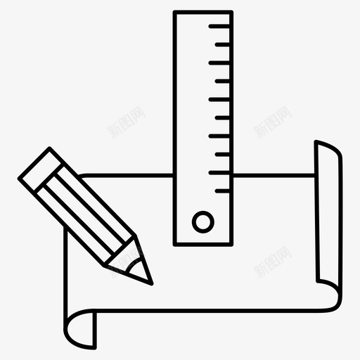 铅笔文件比例尺图标svg_新图网 https://ixintu.com 企业管理 文件 比例尺 细线 设置 铅笔