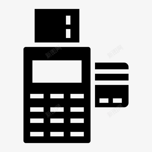 商人机器atm计算图标svg_新图网 https://ixintu.com atm 信用卡 卡 商业 商人机器 计算 金融和银行字形