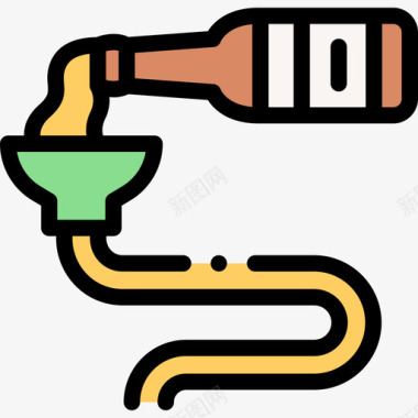 啤酒啤酒49线性颜色图标图标