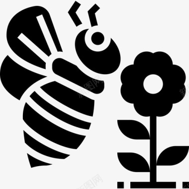 蜜蜂养蜂场11雕文图标图标