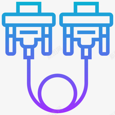 2个连接器类型3渐变图标图标