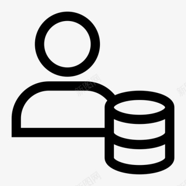 数据库帐户档案图标图标