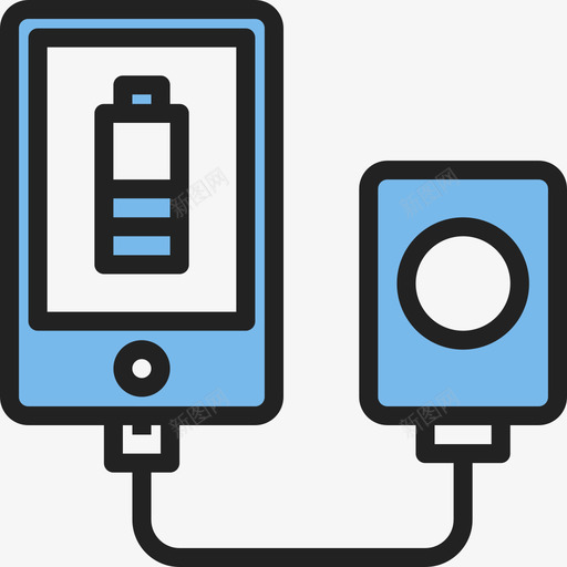 智能手机充电器能量48蓝色图标svg_新图网 https://ixintu.com 充电器 手机 智能 能量 蓝色
