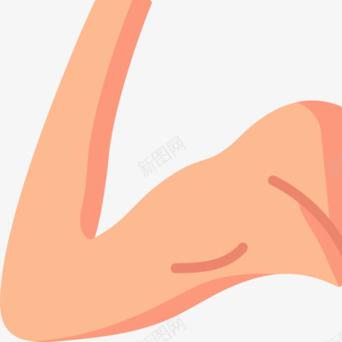肘部人体6扁平图标图标