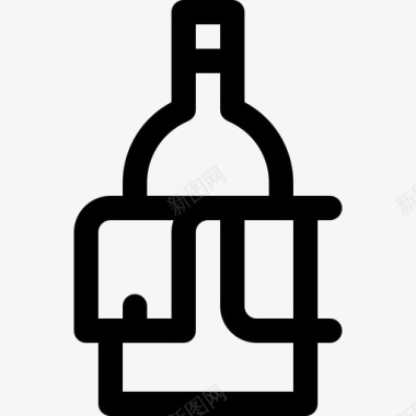 葡萄酒夏季91线性图标图标