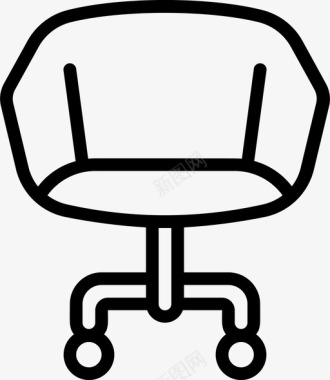 椅子办公家具3直线型图标图标