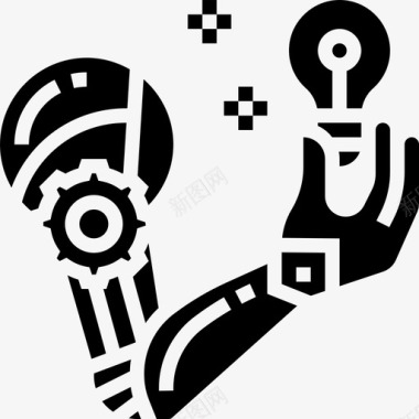 机械臂人工智能46字形图标图标