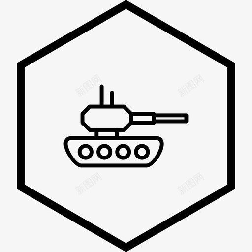 坦克军队战争图标svg_新图网 https://ixintu.com 军队 坦克 战争