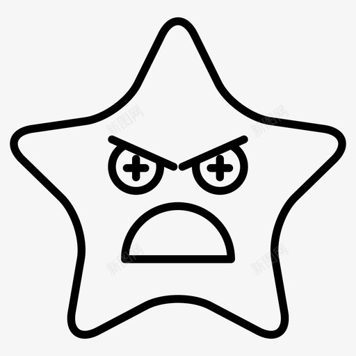 明星愤怒表情符号图标svg_新图网 https://ixintu.com 喜怒无常 愤怒 明星 符号 表情