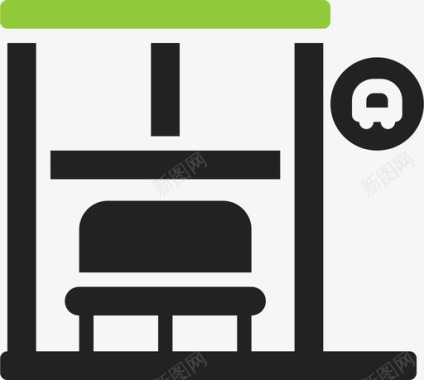 公交车站城市规划1填充图标图标
