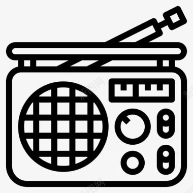 收音机乐器音乐图标图标