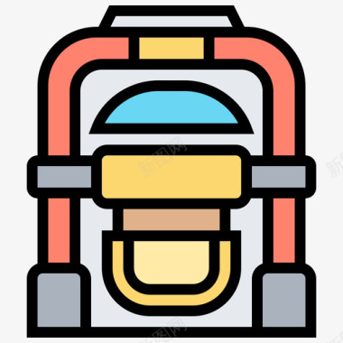 自动存储塔自动售货机4线性颜色图标图标