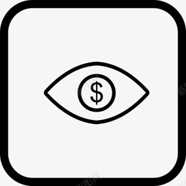 眼睛美元金融金钱图标图标