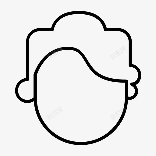 发型头像用户图标svg_新图网 https://ixintu.com 发型 头像 用户