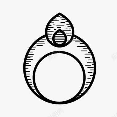 戒指订婚心形图标图标
