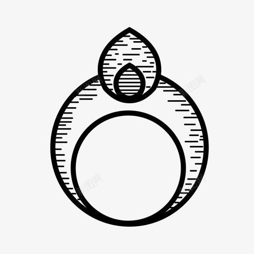 戒指订婚心形图标svg_新图网 https://ixintu.com 图标 女性时尚 婚礼 心形 戒指 戒指素描 手绘 珠宝 订婚